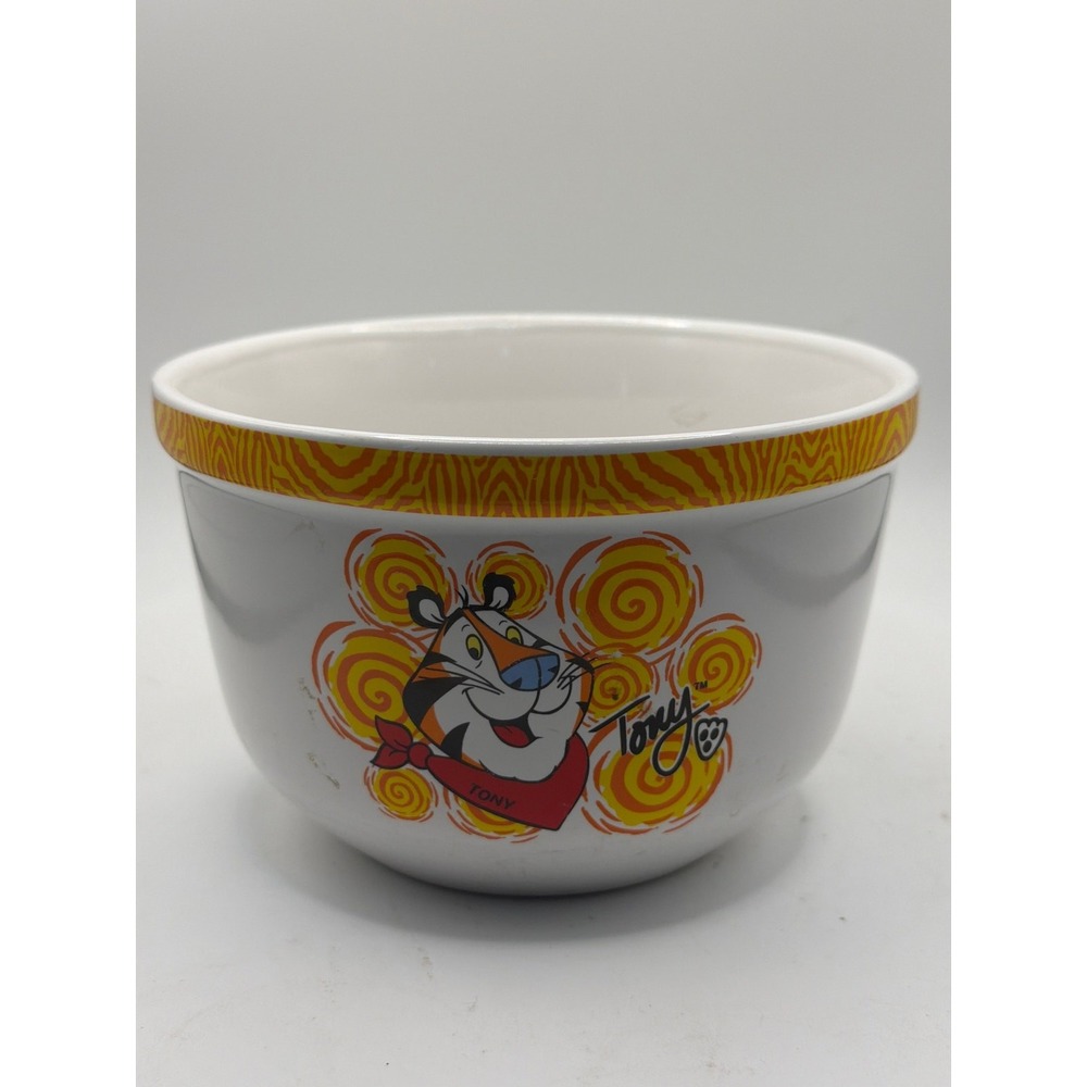 Kellogg's Frosted Flakes Tony the Tiger Cereal Breakfast Bowl Vintage 2002